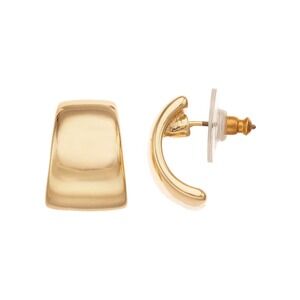 5/15 NWT Nine West Gold-Tone Smooth Button Earrings